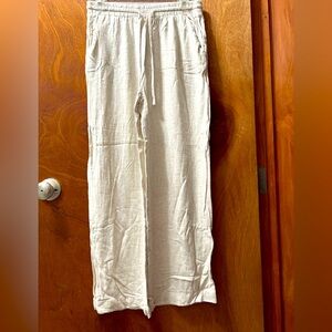 Cream linen slacks